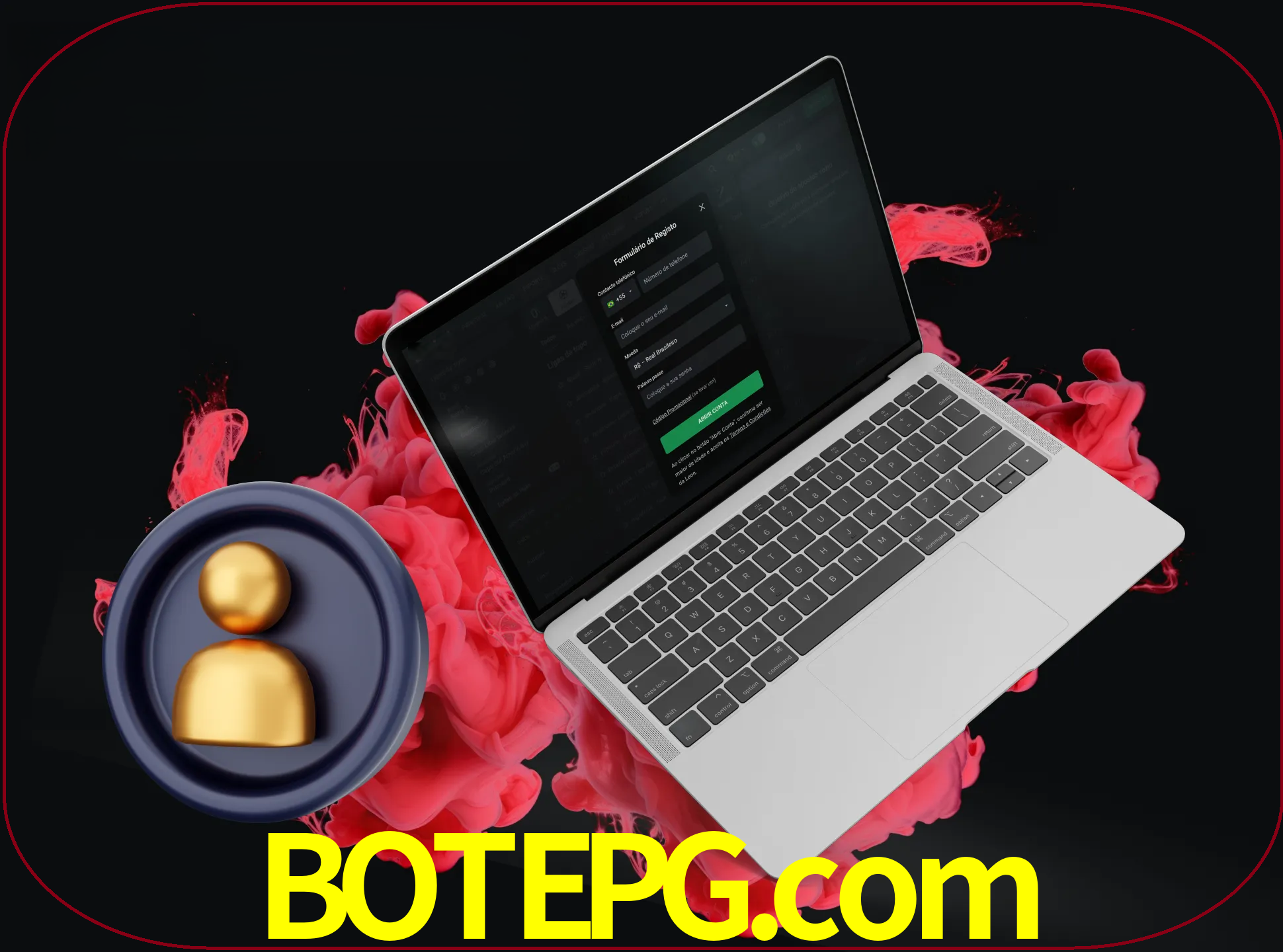 No cabeçalho do site botepg, clique no botão que o levará a um formulário especial onde terá de introduzir as suas informações actuais.