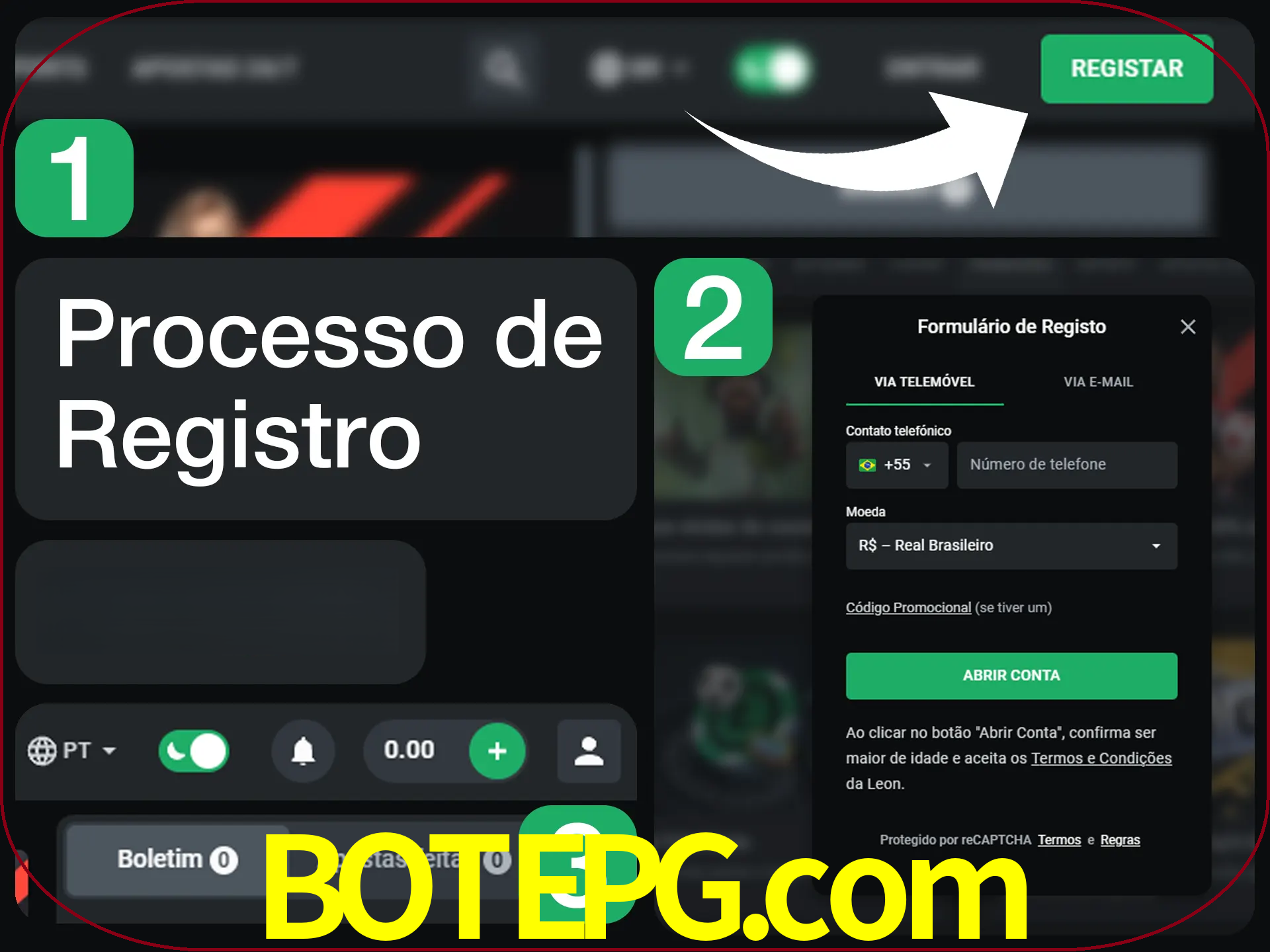 O processo de registro na LeonBet é simples.